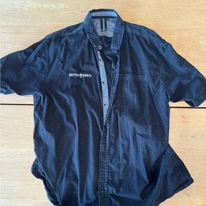 Native Roots cannabis co. Black Button-Up Shirt